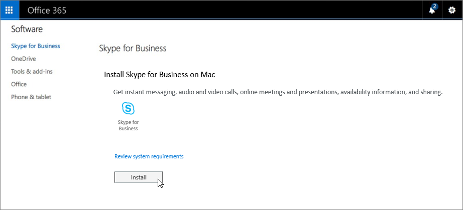 free skype for buisness mac